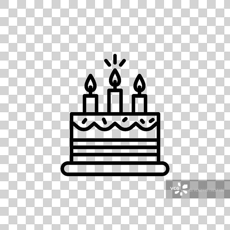 适合庆典的生日蛋糕图标图片素材