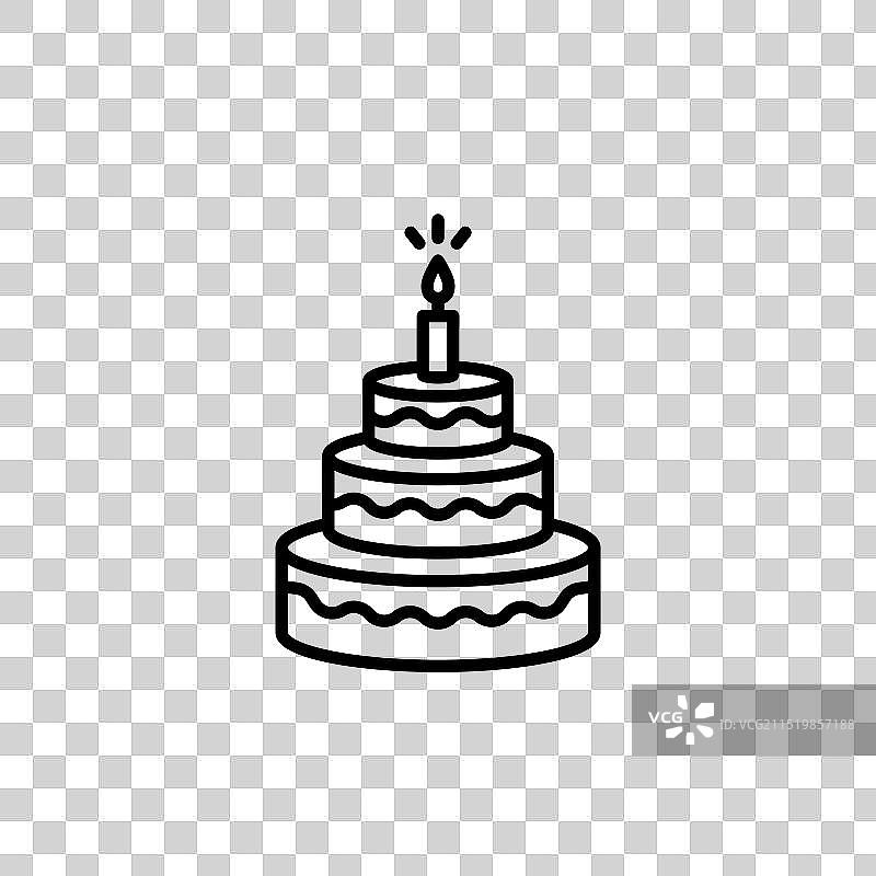 适合庆祝活动的生日蛋糕图标图片素材