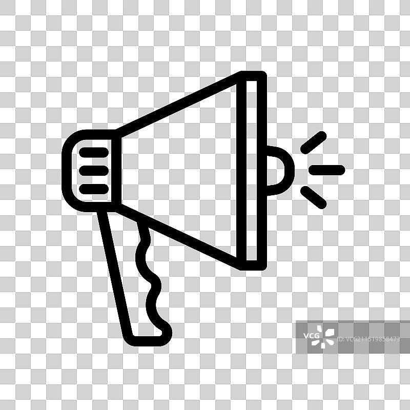 用于通知的完美扩音器图标图片素材