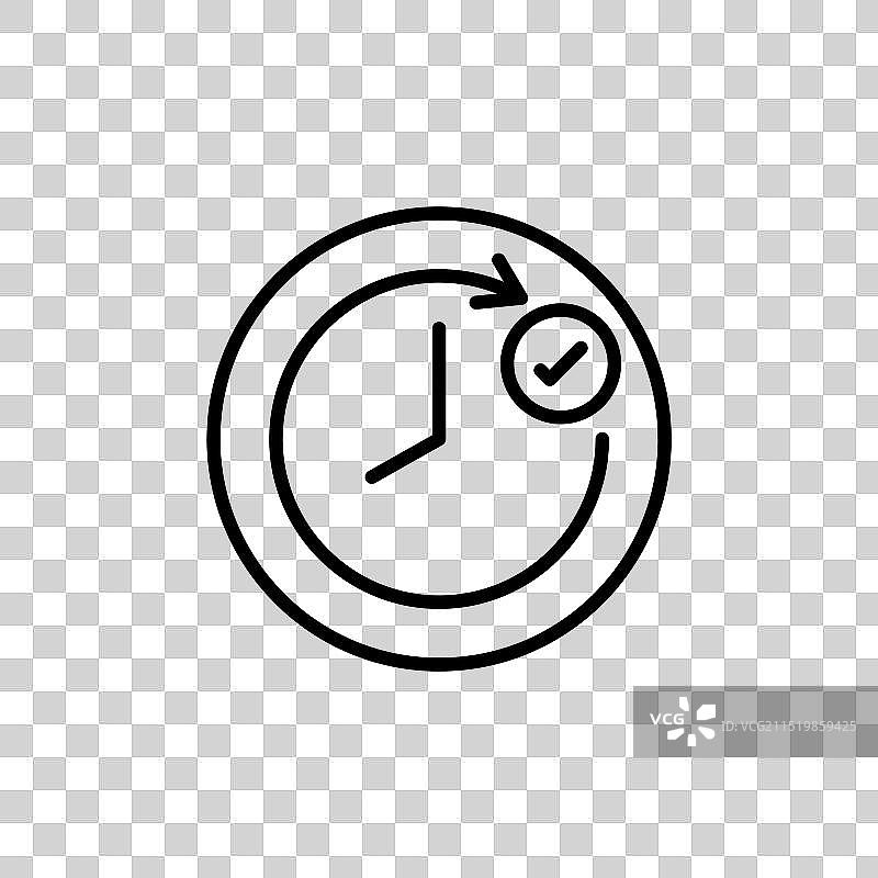 时间校对图标，用于精确计时图片素材