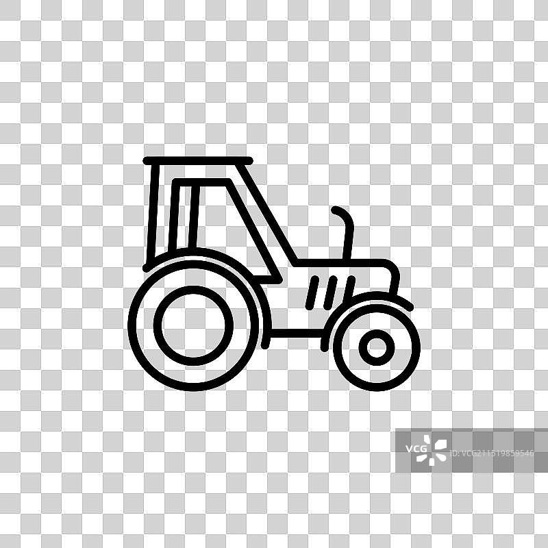 农业机械：拖拉机图标图片素材
