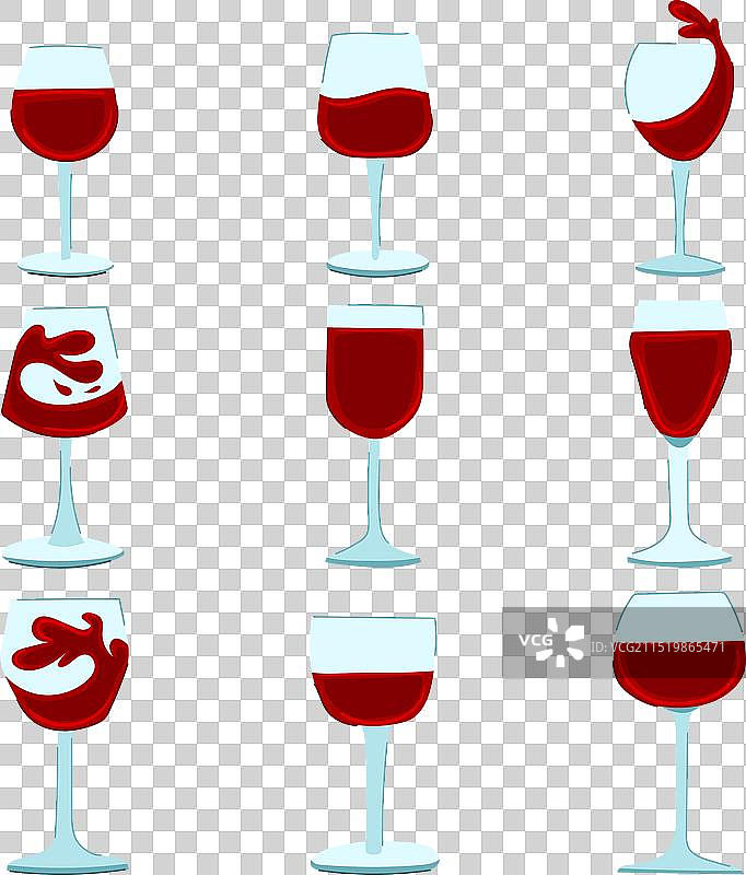 卡通酒杯套装图片素材
