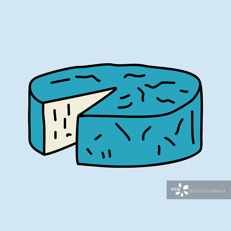 带霉菌的软奶酪扁平图标图片素材