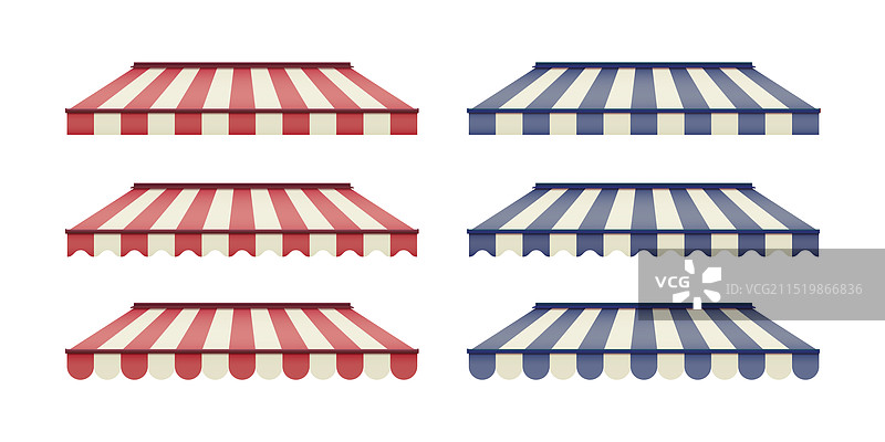 咖啡馆条纹遮阳篷图片素材