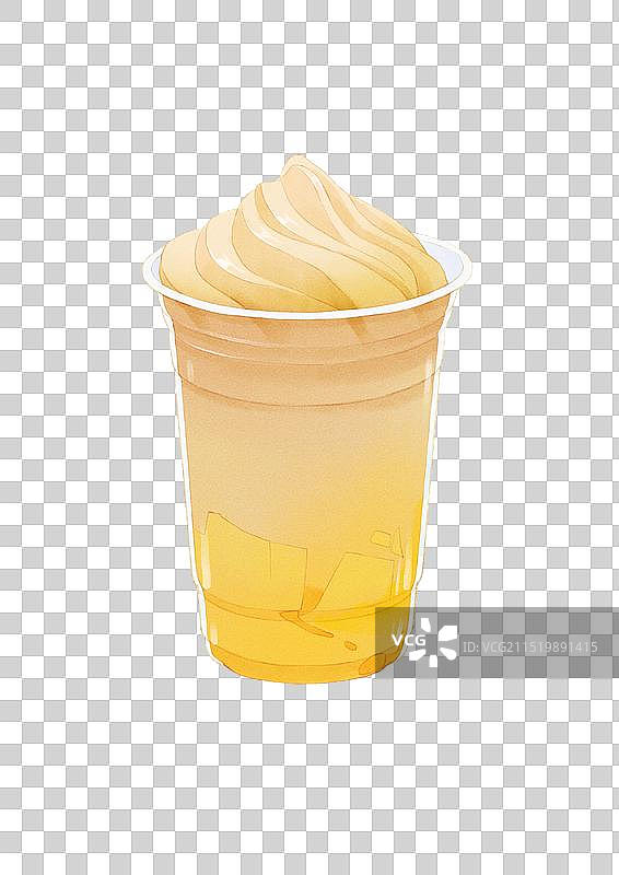 梦幻布丁奶茶元素图片素材