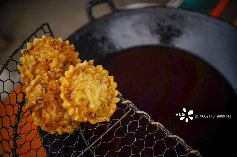 锅边的传统小吃 萝卜丝饼图片素材