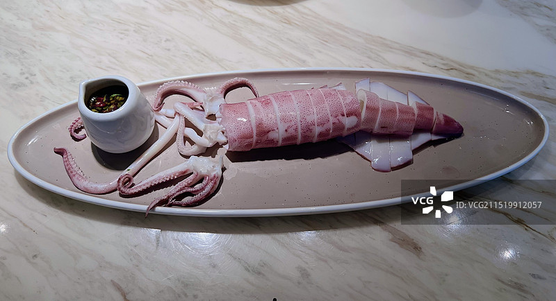 清蒸鱿鱼图片素材