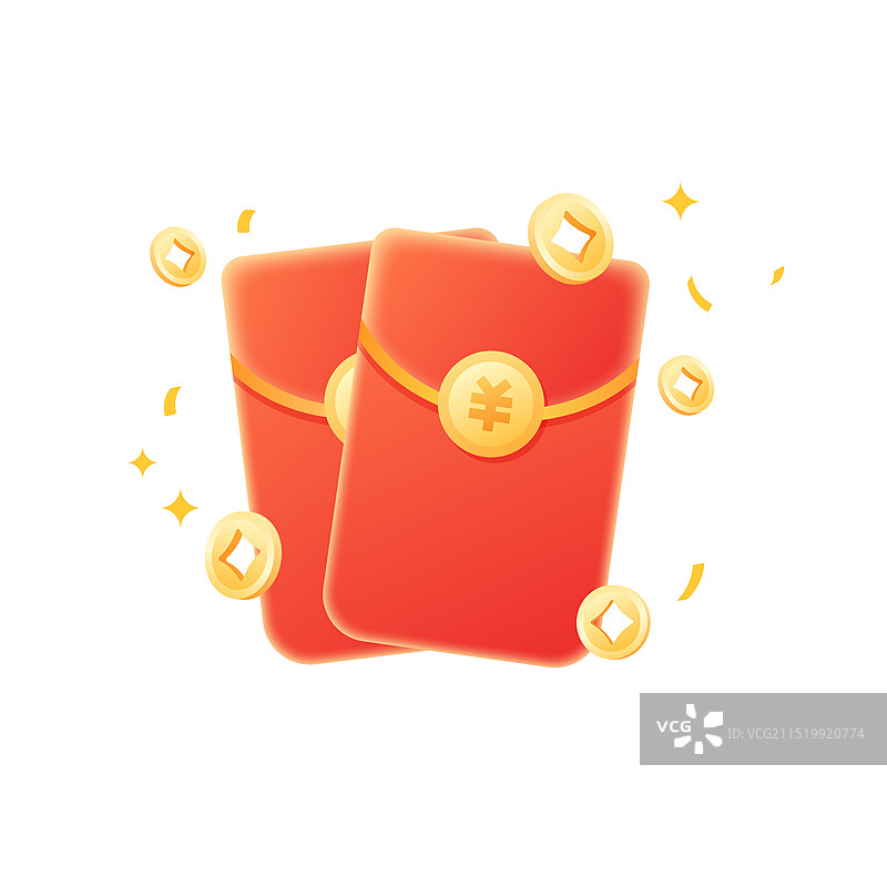 新年红包矢量插画图片素材