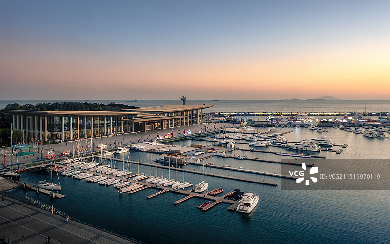 奥帆暮色图片素材