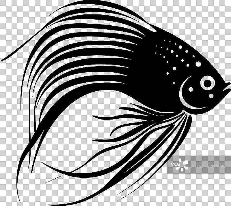 天使鱼 - 高质量logo - 适合T恤图片素材