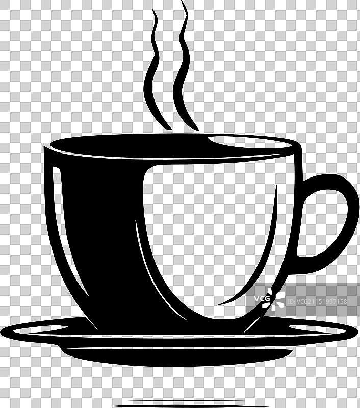 简约咖啡剪影图片素材