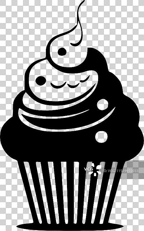 纸杯蛋糕 - 简约扁平Logo图片素材