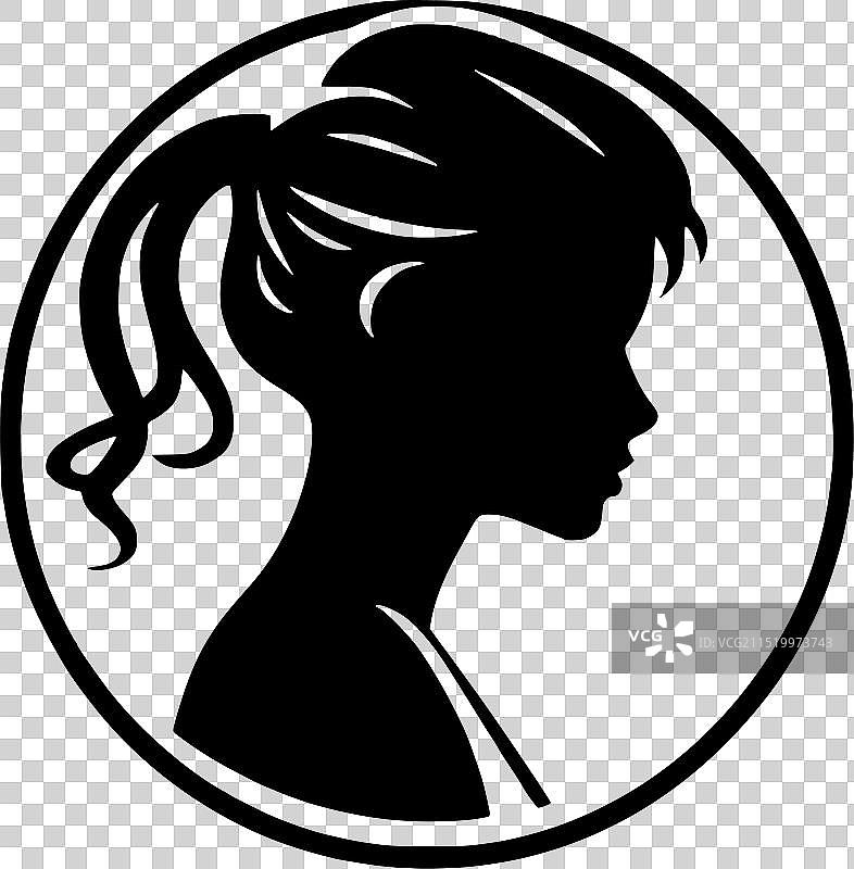 黑白照片中的女孩图片素材