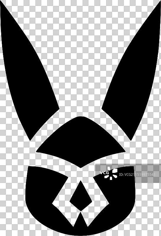 兔子简约扁平风格标志图片素材