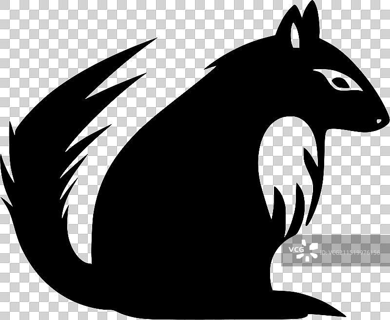 极简扁平风格臭鼬logo图片素材