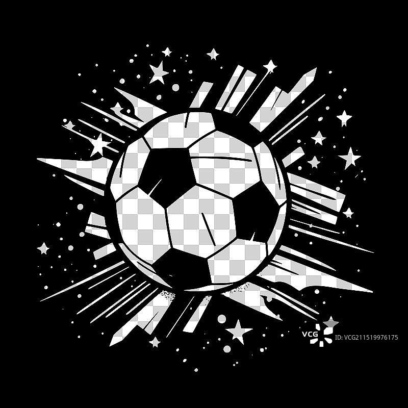 黑白足球图片素材