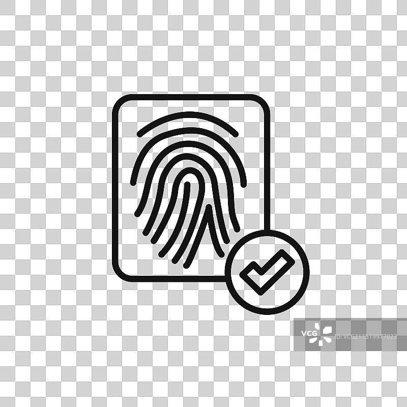 网页生物识别图标集图片素材