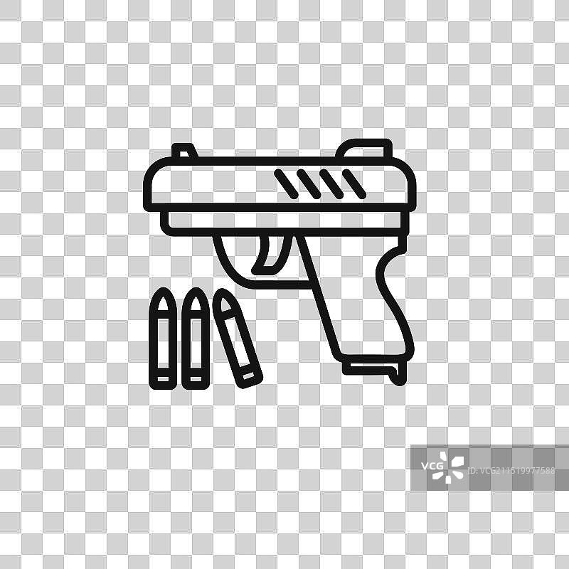 网络枪支弹药图标集合图片素材