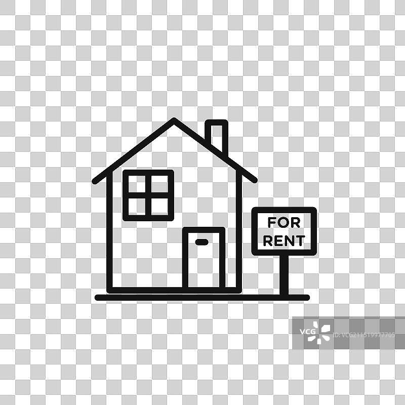 房屋租赁图标网页合集图片素材