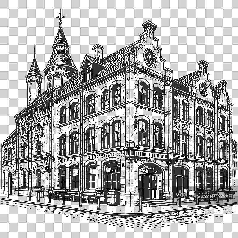 欧洲复古建筑街景图片素材