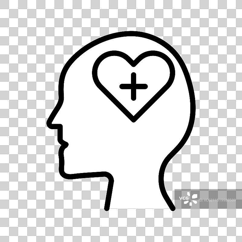 医疗保健心理健康福祉图标集图片素材