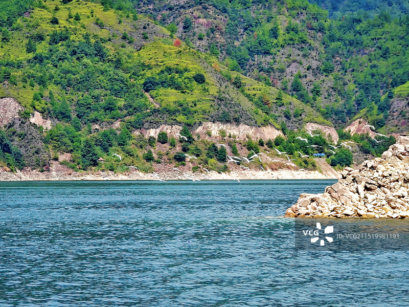 千峡湖风光图片素材