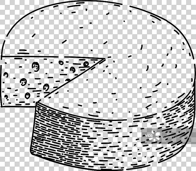 奶酪手绘草图图片素材