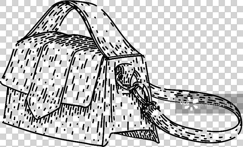 时尚手提包手绘草图图片素材