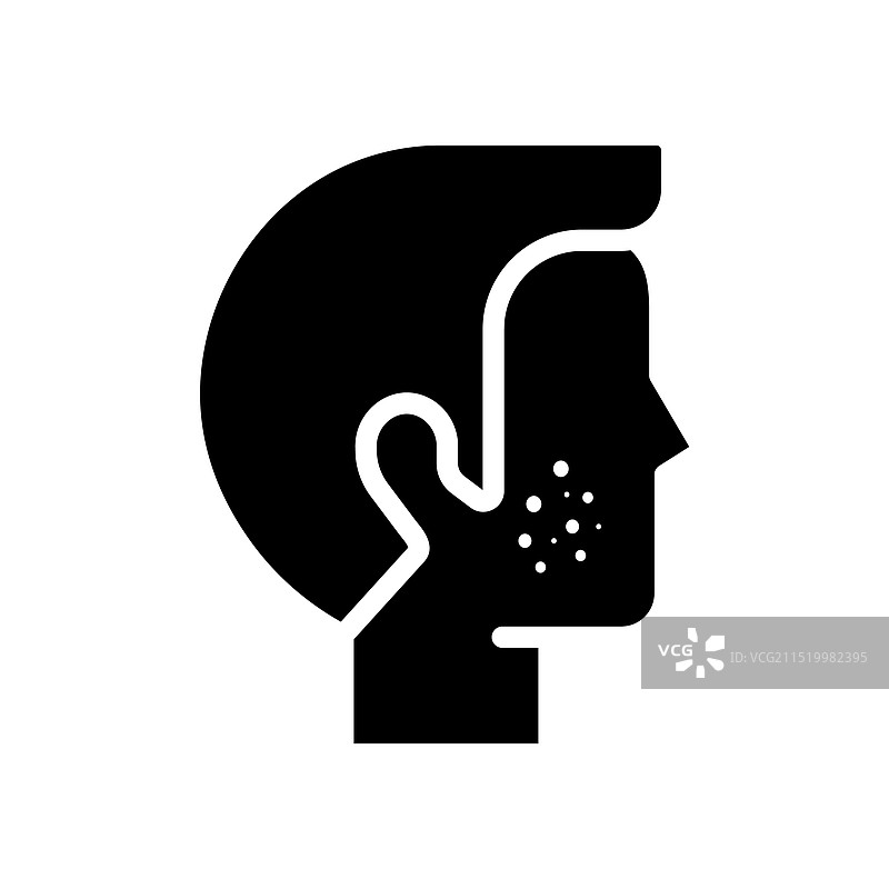 面部痤疮图标集青春期粉刺皮肤图片素材