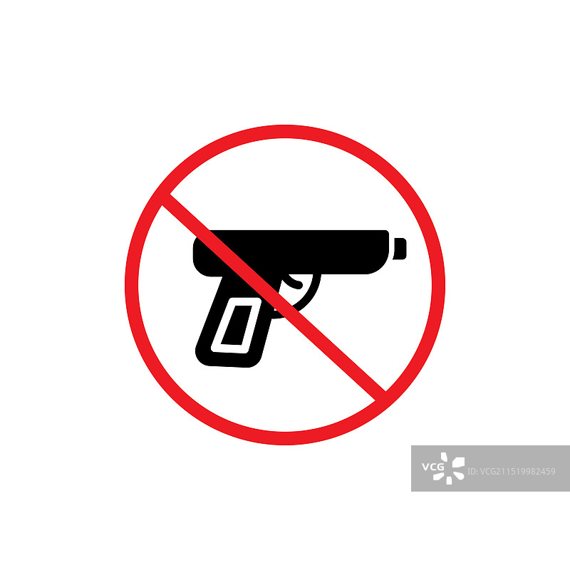 禁止枪支图标安全控制符号图片素材