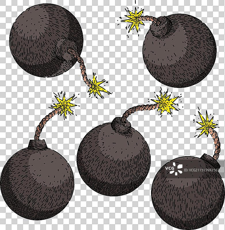 炸弹手绘草图合集图片素材