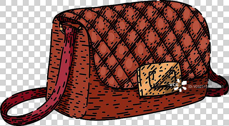 手绘时尚手提包图片素材