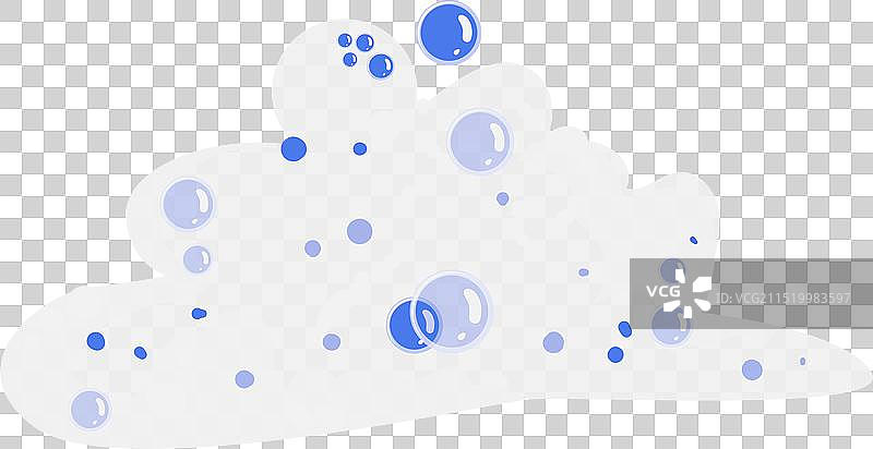 卡通沐浴皂泡图片素材