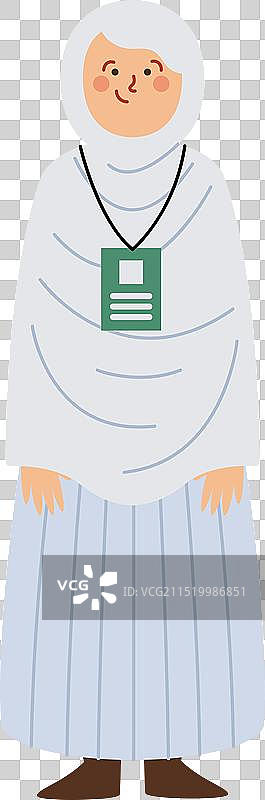 阿拉伯传统中的女性朝圣者图片素材