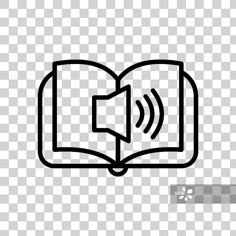 有声书描边图标集图片素材