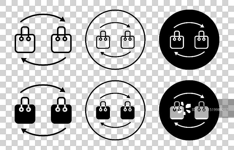 C2C细线轮廓图标合集图片素材