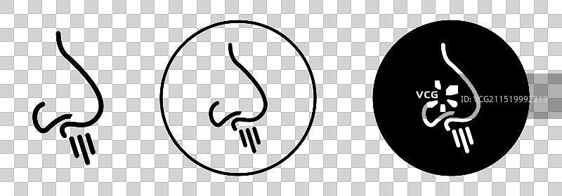 流鼻涕图标细线轮廓合集图片素材