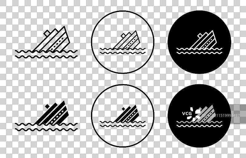下沉图标轮廓细线集合图片素材