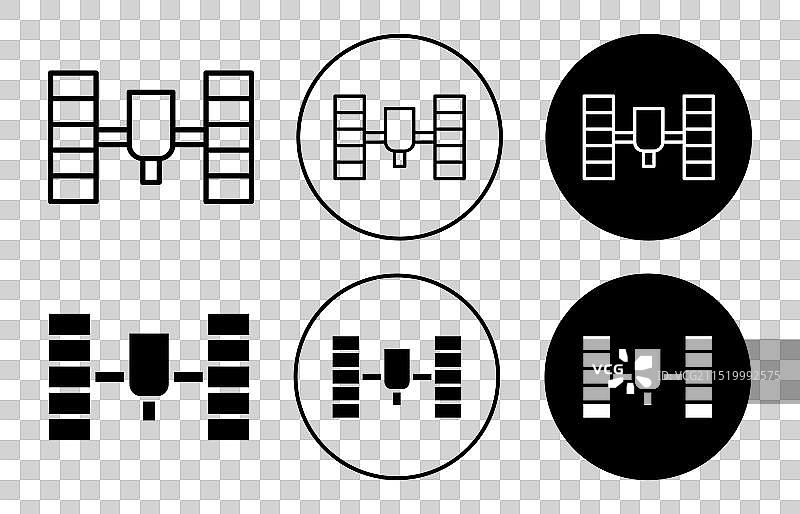 空间站轮廓图标合集图片素材