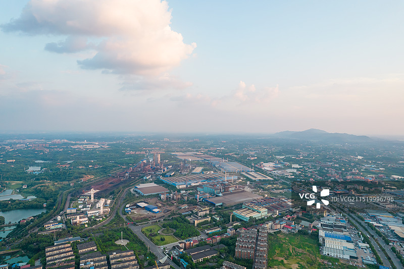 湖南省衡阳市雁峰区城市航拍图片素材