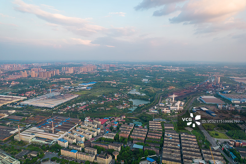 湖南省衡阳市雁峰区城市航拍图片素材