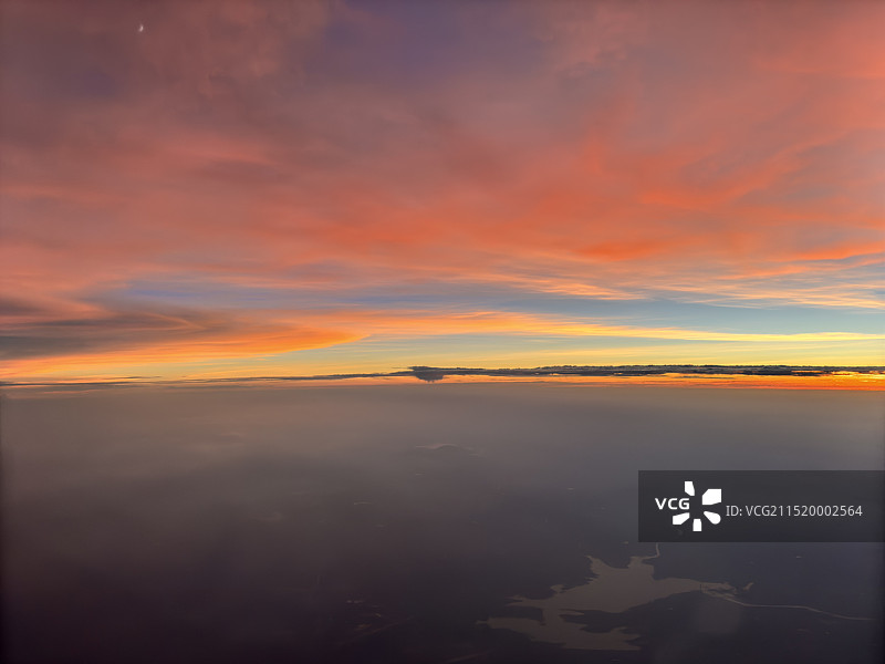 空中-夕阳-驾驶舱-飞机图片素材