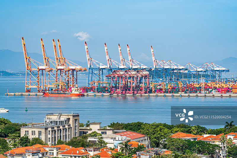 福建厦门鼓浪屿海景码头风光图片素材