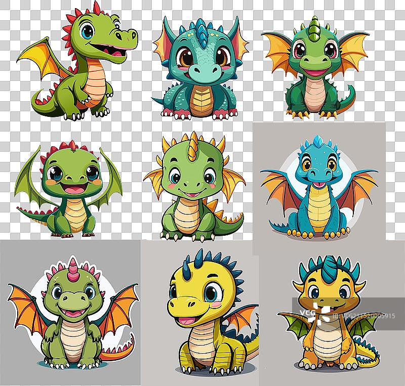 可爱的小龙图片素材