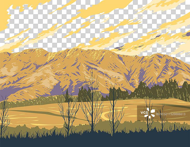 皇后镇亚瑟角风光图片素材