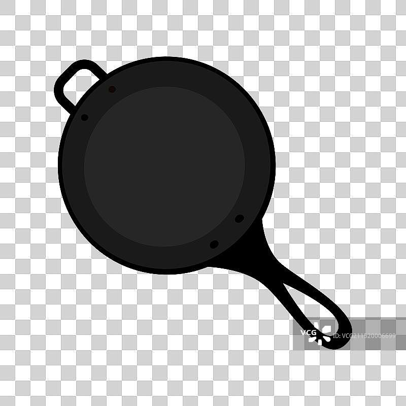 卡通圆形铸铁煎锅图片素材