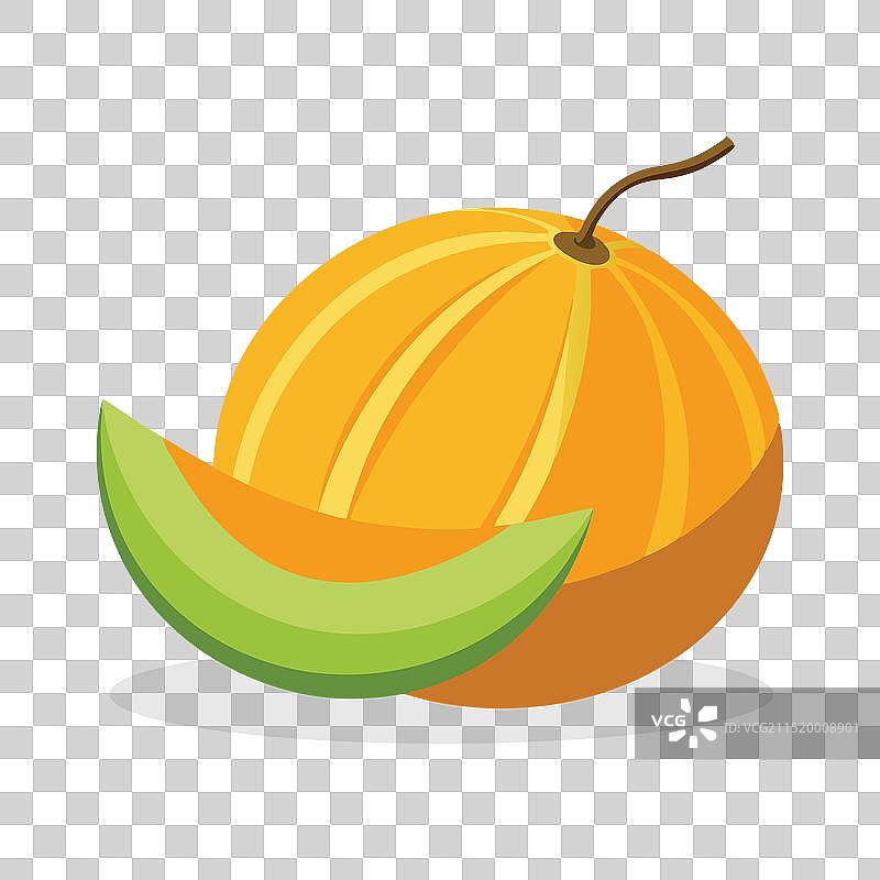 白底甜瓜水果图片素材