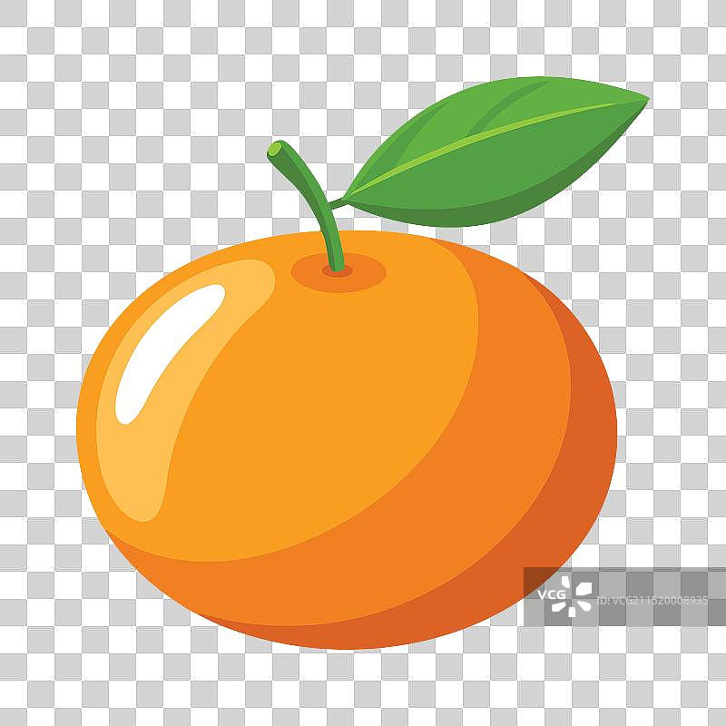 白色背景上的扁平橙子图片素材