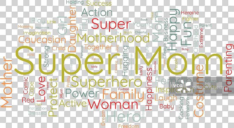 超级妈妈词云模板，妈妈的爱图片素材