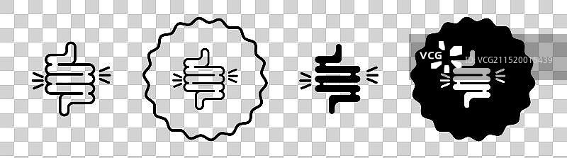 腹泻相关图标符号合集图片素材